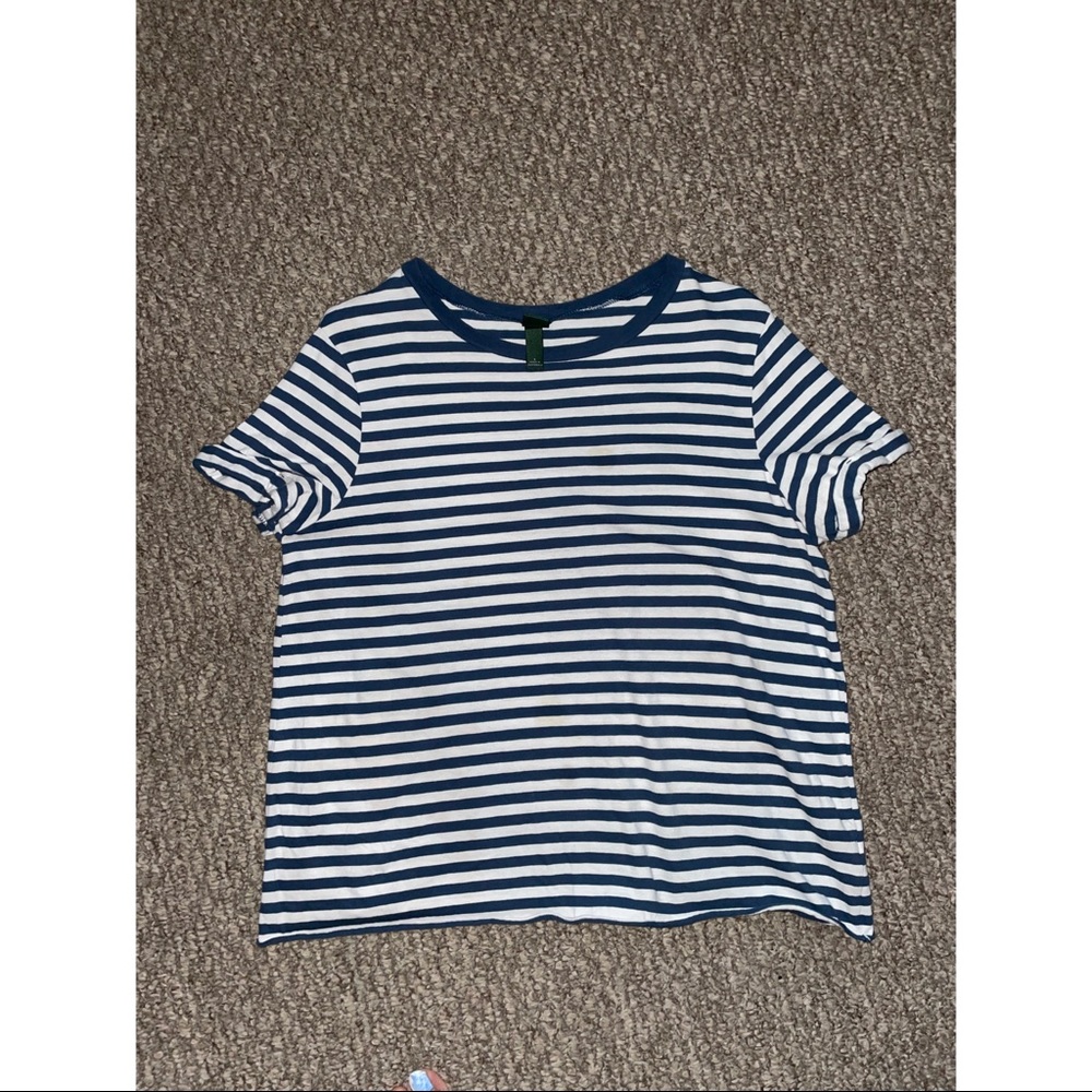 Wild Fable Blue & White Striped T-Shirt
